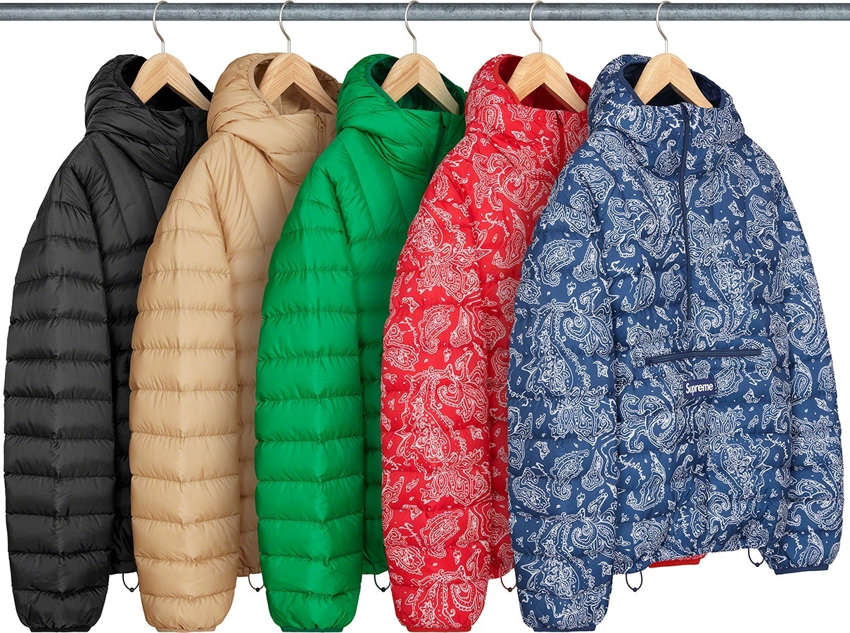 Micro Down Half Zip Hooded Pullover